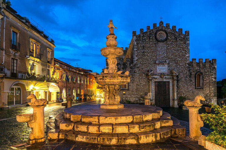 baroque fountain taormina